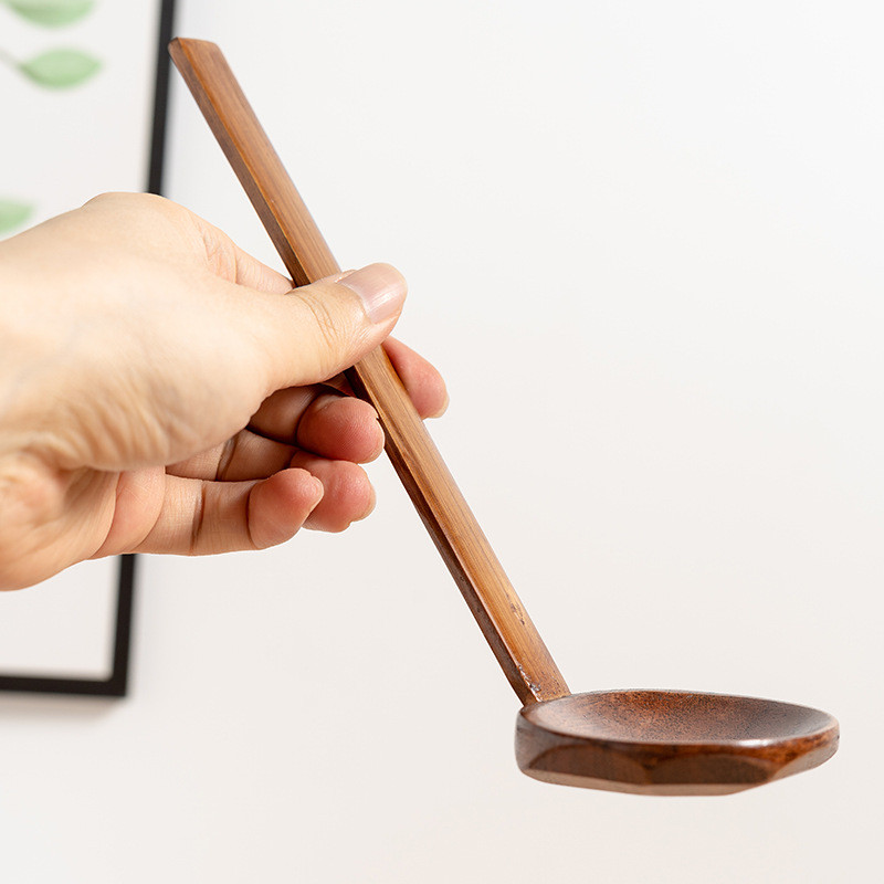 1 kom žlica za juhu od ramena, japanska žlica za juhu s rezancima s rupama, drvena kuhinjska velika žlica, posuđe za kuhanje