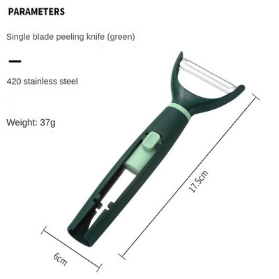 Roostevabast terasest 2-ühes koorimisnuga Multifunktsionaalne puuviljakaabits Mitmeotstarbeline puuviljamelonite hööveldamise koorija Köögiviljatööriist