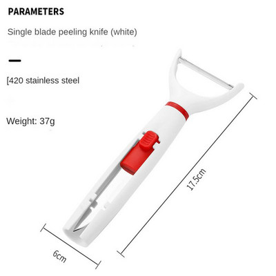Roostevabast terasest 2-ühes koorimisnuga Multifunktsionaalne puuviljakaabits Mitmeotstarbeline puuviljamelonite hööveldamise koorija Köögiviljatööriist