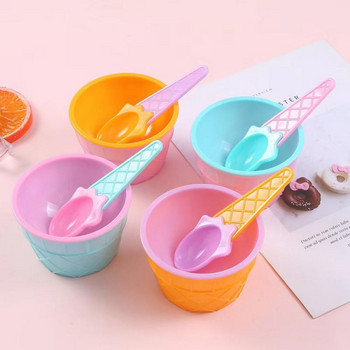 4 τμχ Παγωτό Macaron Color Κουτάλι Cute Pudding Κουτάλι Επιδόρπιο Κουτάλι σερβίτσιο Παιδικό κουτάλι Cute Tasting Scoop Ice Cream Tool