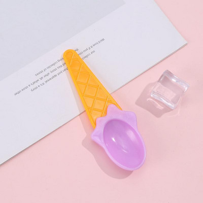 4tk Macaroni värviline jäätiselusikas armas pudinglusikas magustoidulusikas lauanõud laste lusikas armas maitselusikas jäätise tööriist