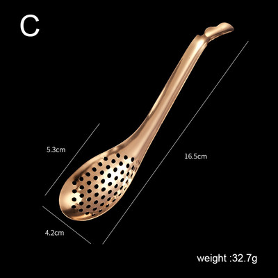 Žlica za kavijar od nehrđajućeg čelika s 56 rupa Naprave za kuhanje Cjedilo za žumanjak Cjedilo za kavijar Kuhinjski alati Pribor za kuhanje