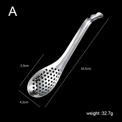 Žlica za kavijar od nehrđajućeg čelika s 56 rupa Naprave za kuhanje Cjedilo za žumanjak Cjedilo za kavijar Kuhinjski alati Pribor za kuhanje