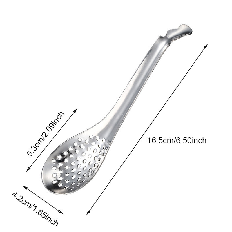 Žlica za kavijar od nehrđajućeg čelika s 56 rupa Naprave za kuhanje Cjedilo za žumanjak Cjedilo za kavijar Kuhinjski alati Pribor za kuhanje