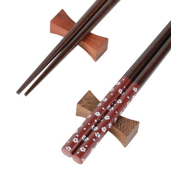 Ръчно изработени в японски стил естествени дървени пръчици за суши Пръчици за храна за многократна употреба Японски/корейски готварски пръчици за хранене Съдове