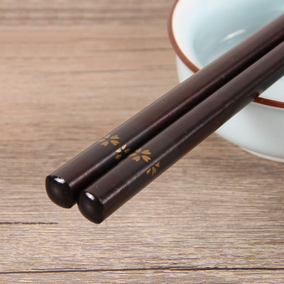 Rankų darbo japoniško stiliaus natūralūs mediniai lazdelės sušių daugkartinio naudojimo maisto lazdelės japoniškos / korėjietiškos maisto gaminimo lazdelės