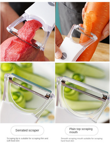 Αποφλοιωτής φρούτων Αεροπλάνο κουζίνας οικιακής χρήσης Πολυλειτουργικός αποφλοιωτής πατάτας λαχανικών Αποφλοιωτής απόξεσης φλούδας μήλου Περιστρέψτε το μαχαίρι καθαρισμού