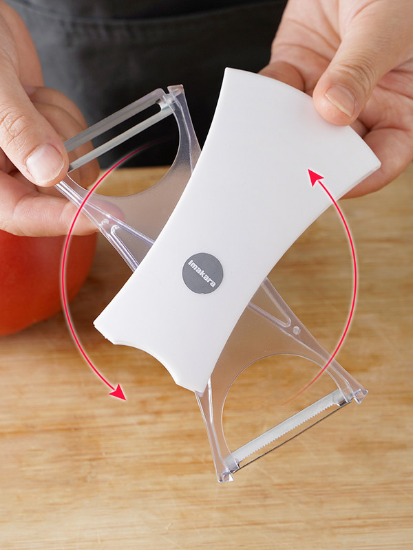 Puuviljakoorija koduköögitask Multifunktsionaalne köögiviljakartulikoorija õunakoorija kraapimiskoorija Pöörake koorimisnuga