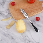 3 u 1 štapić za ljuštenje od nehrđajućeg čelika, ručna ribalica za povrće, voće, višenamjenska ljuštilica, prijenosni rezači za kućnu kuhinju