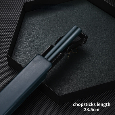 304 nerūdijančio plieno lazdelės pietų stalo reikmenys Kelioniniai nešiojami lazdelės su laikymo dėžutės laikikliu Indų virtuvės priedai