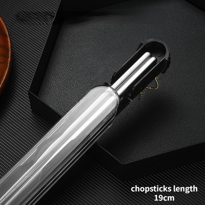 304 nerūdijančio plieno lazdelės pietų stalo reikmenys Kelioniniai nešiojami lazdelės su laikymo dėžutės laikikliu Indų virtuvės priedai