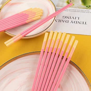 1 ζευγάρια ροζ ιαπωνικά κινέζικα ξυλάκια Sushi Sticks επαναχρησιμοποιήσιμα κορεατικά ξυλάκια σετ Υγιεινά επιτραπέζια σκεύη Palillos Chinos Cute