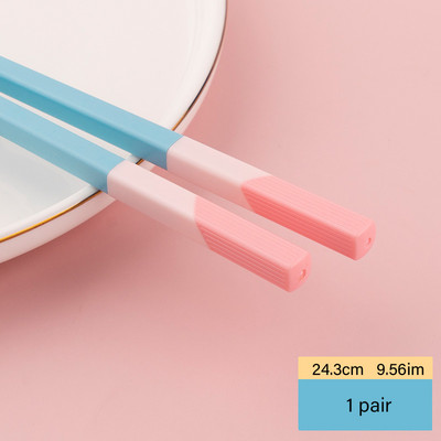 1 pora rožinių japoniškų kiniškų lazdelių sušių lazdelės Daugkartinio naudojimo korėjietiškų lazdelių rinkinys sveiki stalo įrankiai Palillos Chinos mielas