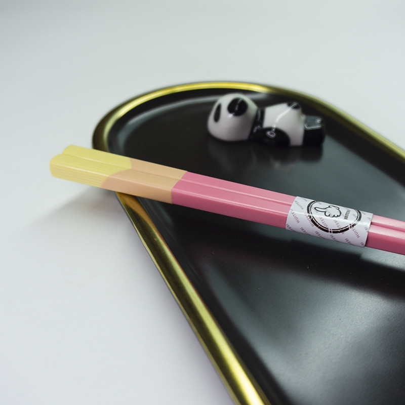 1 pora rožinių japoniškų kiniškų lazdelių sušių lazdelės Daugkartinio naudojimo korėjietiškų lazdelių rinkinys sveiki stalo įrankiai Palillos Chinos mielas