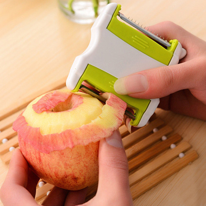 Nešiojamas daržovių skustukas dvipusis pjaustyklės smulkintuvas Dvipusis pjaustyklės smulkintuvas daržovėms vaisiams Virtuvės įrankis Nešiojamas