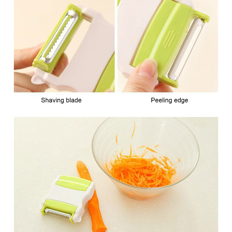 Nešiojamas daržovių skustukas dvipusis pjaustyklės smulkintuvas Dvipusis pjaustyklės smulkintuvas daržovėms vaisiams Virtuvės įrankis Nešiojamas