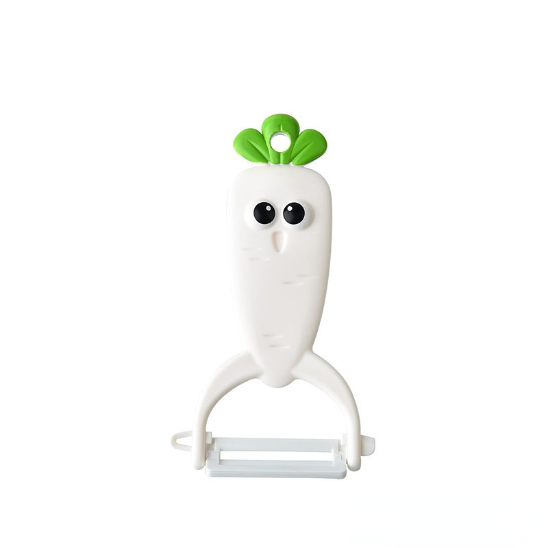 Uus multifunktsionaalne mitmevärviline porgandi keraamiline koorija Cartoon koorimisnuga Loov multifunktsionaalne keraamiline koorija