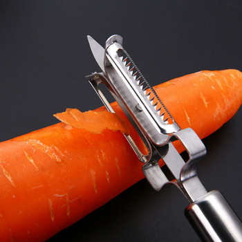 Нож за белене от неръждаема стомана Мултифункционален домакински кухненски зеленчук, плод, морков, краставица, ренде за картофи, нож за резени, белачка