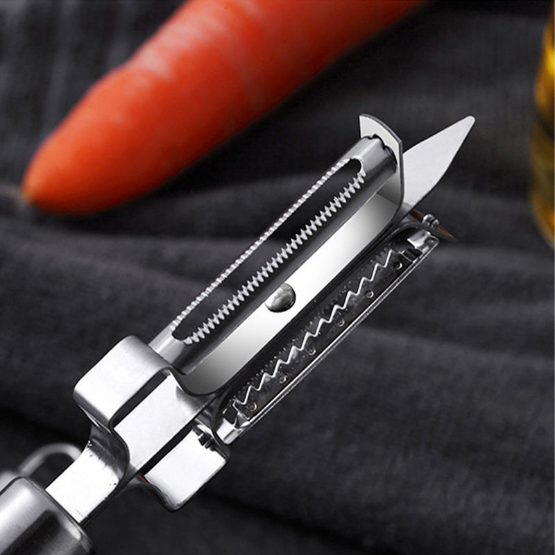 Roostevabast terasest koorimisnuga Multifunktsionaalne koduköök köögivili puuvili porgand kurk kartuli riiv viilulõikur koorija