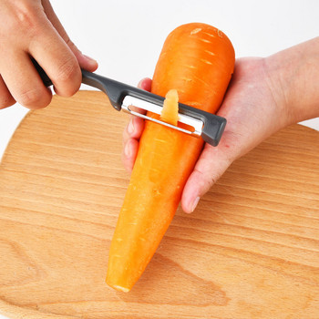 Белачка за зеленчуци 2 в 1 Мултифункционален нож Резачка за плодове Преносими инструменти за белене от неръждаема стомана Пътуване Начало Кухня Джаджи