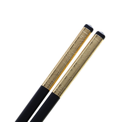 Zollor 1 par visokokvalitetnih kućanskih legiranih crnih štapića za jelo Hotelski restoran Neklizajuće posuđe Višekratni štapići za sushi