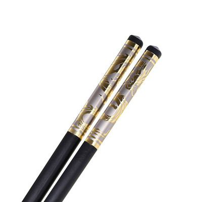 Zollor 1 par visokokvalitetnih kućanskih legiranih crnih štapića za jelo Hotelski restoran Neklizajuće posuđe Višekratni štapići za sushi