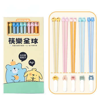 5 ζεύγη Chopsticks Φορητά ταξιδιωτικά χαριτωμένα ξυλάκια Food Sushi Sticks Αντιολισθητικά επαναχρησιμοποιούμενα εύκολα στο καθάρισμα