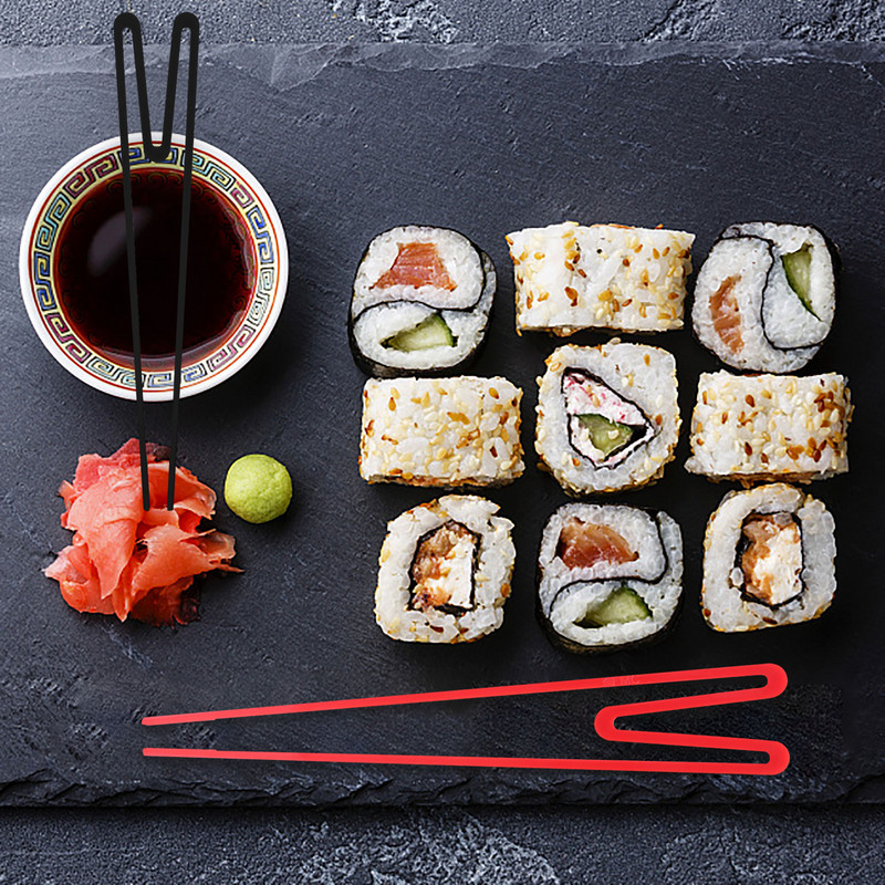 1 paar sõrmega söögipulgad Mängumängija suupistete söögipulgahoidja plastikust mängusõrmekomplektid Mängukontrolleri koolitus, õppepulgad