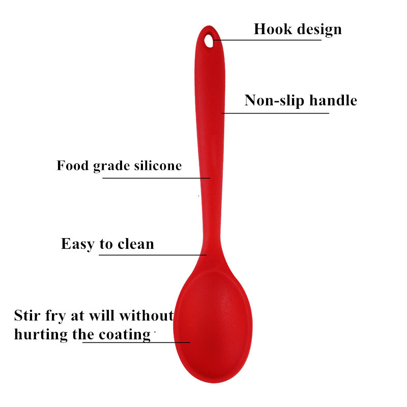 Silikonska žlica za juhu od riže s dugom drškom za hranu Kuhinjska silikonska žlica Pribor za jelo Pribor Pribor Jednobojna dječja žlica