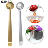 1db rozsdamentes acél olíva kanál lefolyólyukkal Lekvár réselt kanál tégely Tálaló eszközök Evőeszközök Konyhai hosszú nyelű kanál edények