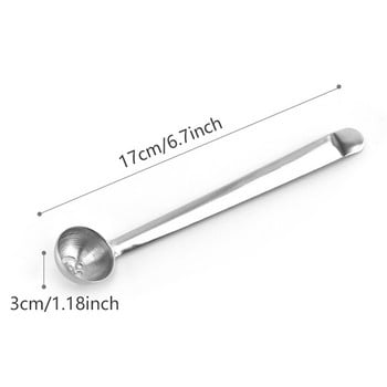 1 бр. Лъжица за маслини от неръждаема стомана с отвор за отцеждане Jam Решетъчна лъжица Буркан Инструменти за сервиране Кухненска лъжичка с дълга дръжка Прибори