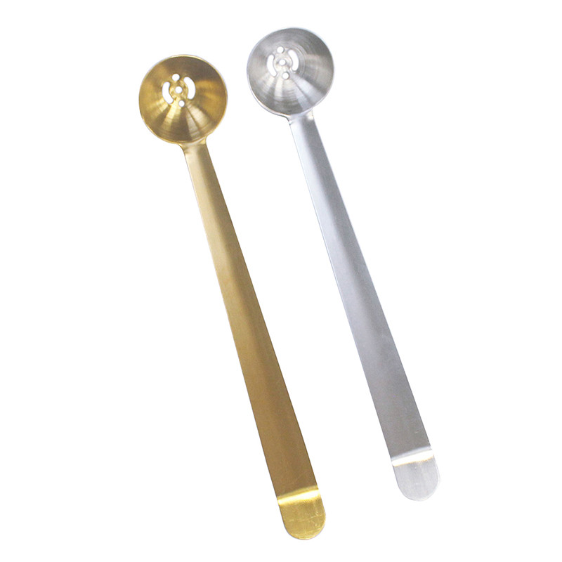 1db rozsdamentes acél olíva kanál lefolyólyukkal Lekvár réselt kanál tégely Tálaló eszközök Evőeszközök Konyhai hosszú nyelű kanál edények