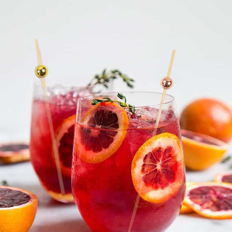 100 vnt 12 cm aukso karoliukai bambuko vaisių lazdelės vaisių salotos užkandžių šakutės kokteilių dekoro tortas švediškas stalas dantų krapštukai vestuvių vakarėlio reikmenys