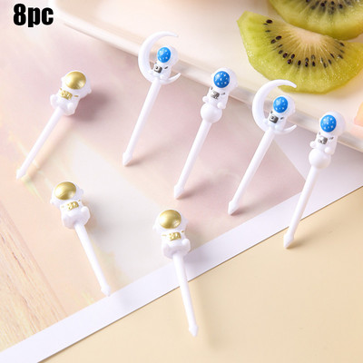 Nauji Animal Fruit Fork Castle Vaisių maisto krapštukai Bento Box Rinktukai Animacinių filmų gyvūnų maisto dantų krapštukai Bento Box Priedai