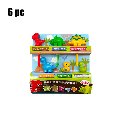 Nauji Animal Fruit Fork Castle Vaisių maisto krapštukai Bento Box Rinktukai Animacinių filmų gyvūnų maisto dantų krapštukai Bento Box Priedai