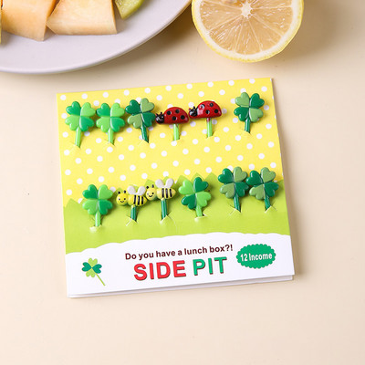 Nauji Animal Fruit Fork Castle Vaisių maisto krapštukai Bento Box Rinktukai Animacinių filmų gyvūnų maisto dantų krapštukai Bento Box Priedai