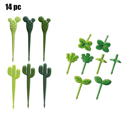 Nauji Animal Fruit Fork Castle Vaisių maisto krapštukai Bento Box Rinktukai Animacinių filmų gyvūnų maisto dantų krapštukai Bento Box Priedai