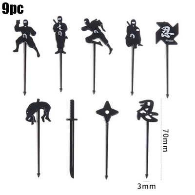 Nauji Animal Fruit Fork Castle Vaisių maisto krapštukai Bento Box Rinktukai Animacinių filmų gyvūnų maisto dantų krapštukai Bento Box Priedai