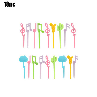 Nauji Animal Fruit Fork Castle Vaisių maisto krapštukai Bento Box Rinktukai Animacinių filmų gyvūnų maisto dantų krapštukai Bento Box Priedai