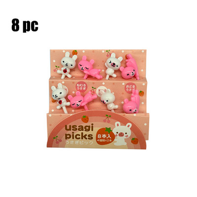 Nauji Animal Fruit Fork Castle Vaisių maisto krapštukai Bento Box Rinktukai Animacinių filmų gyvūnų maisto dantų krapštukai Bento Box Priedai