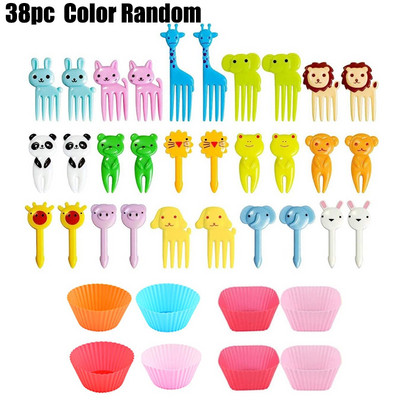 Životinja Voće Vilica Prehrambena plastika Mini crtić Dječja torta Voće Čačkalica Bento Ručak Bento Dodaci Dekoracija za zabavu