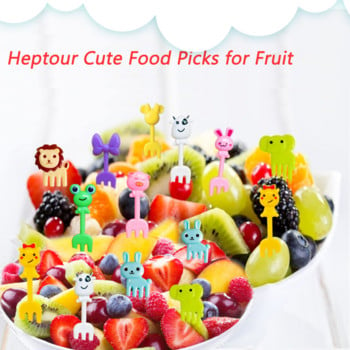 Palillos Para Fruta De Niños Kids Rat Head Bow Food Picks Cartoon Cute Bento Forks for Lunch Box Διακοσμητικά αξεσουάρ