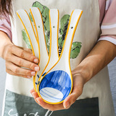 Loominguline Jaapani stiilis keraamiline supilusikas joogisupp Ramen Laia varrega suur lusikas kumer lusikas Igapäevased köögitarvikud