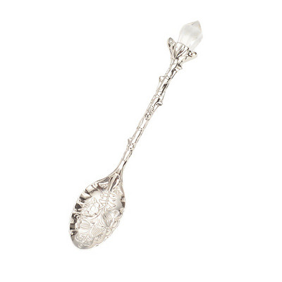 Vaistažolių šaukštelis šiaurietiško stiliaus retro gėlių raižinys, cinko lydinio medžiaga Rankų darbo daugiafunkcinės raganos rekvizitai Namų dekoras