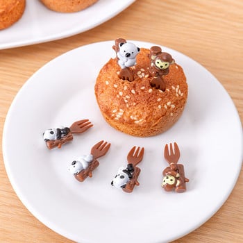 Animal Farm Dinosaur Fruit Fork Mini Cartoon Παιδικό Σνακ Κέικ Επιδόρπιο Επιλογή Οδοντογλυφίδα Bento Μεσημεριανά Διακόσμηση πάρτι