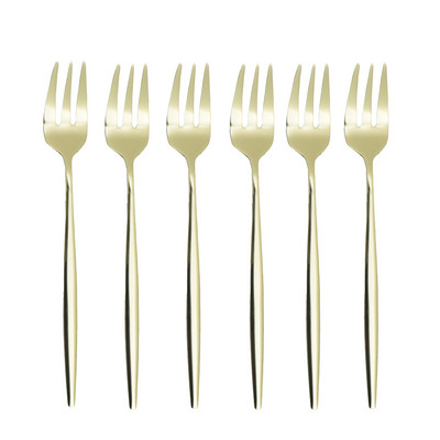 6/12kom Set vilica za kolače Posuđe od nehrđajućeg čelika za voćnu salatu Šarena mala vilica Ogledalo Pribor za jelo Kuhinjski dodaci