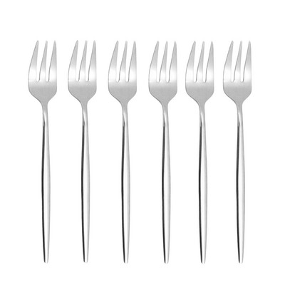 6/12kom Set vilica za kolače Posuđe od nehrđajućeg čelika za voćnu salatu Šarena mala vilica Ogledalo Pribor za jelo Kuhinjski dodaci