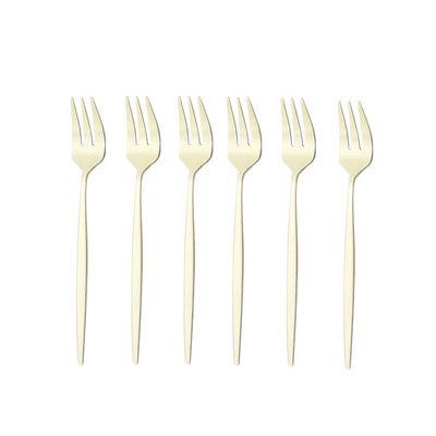 Mat set vilica za kolače od 6/12 komada Posuđe od nehrđajućeg čelika za voćnu salatu Šarene male vilice Pribor za jelo Kuhinjski dodaci