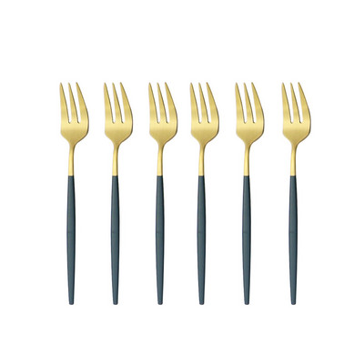 Mat set vilica za kolače od 6/12 komada Posuđe od nehrđajućeg čelika za voćnu salatu Šarene male vilice Pribor za jelo Kuhinjski dodaci