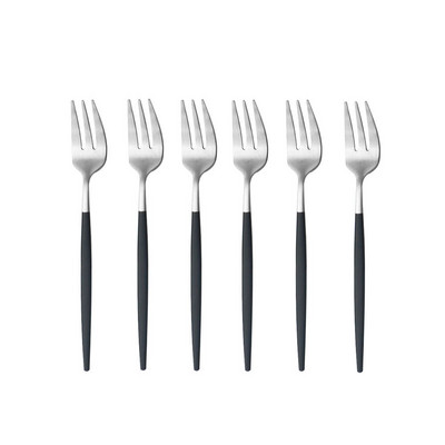 Mat set vilica za kolače od 6/12 komada Posuđe od nehrđajućeg čelika za voćnu salatu Šarene male vilice Pribor za jelo Kuhinjski dodaci